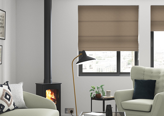 Windsor, Latte - Twist&Fit Roman Blind - Image 3